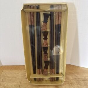 Pier 1 Imports Chop Sticks 4 Pairs with Rests Holders New